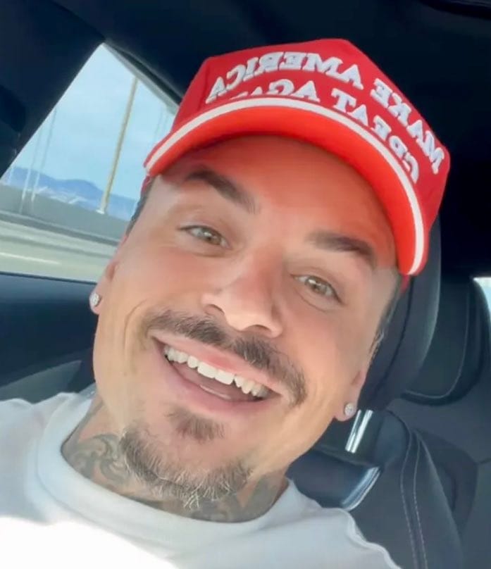 ricci wynne in a red maga hat